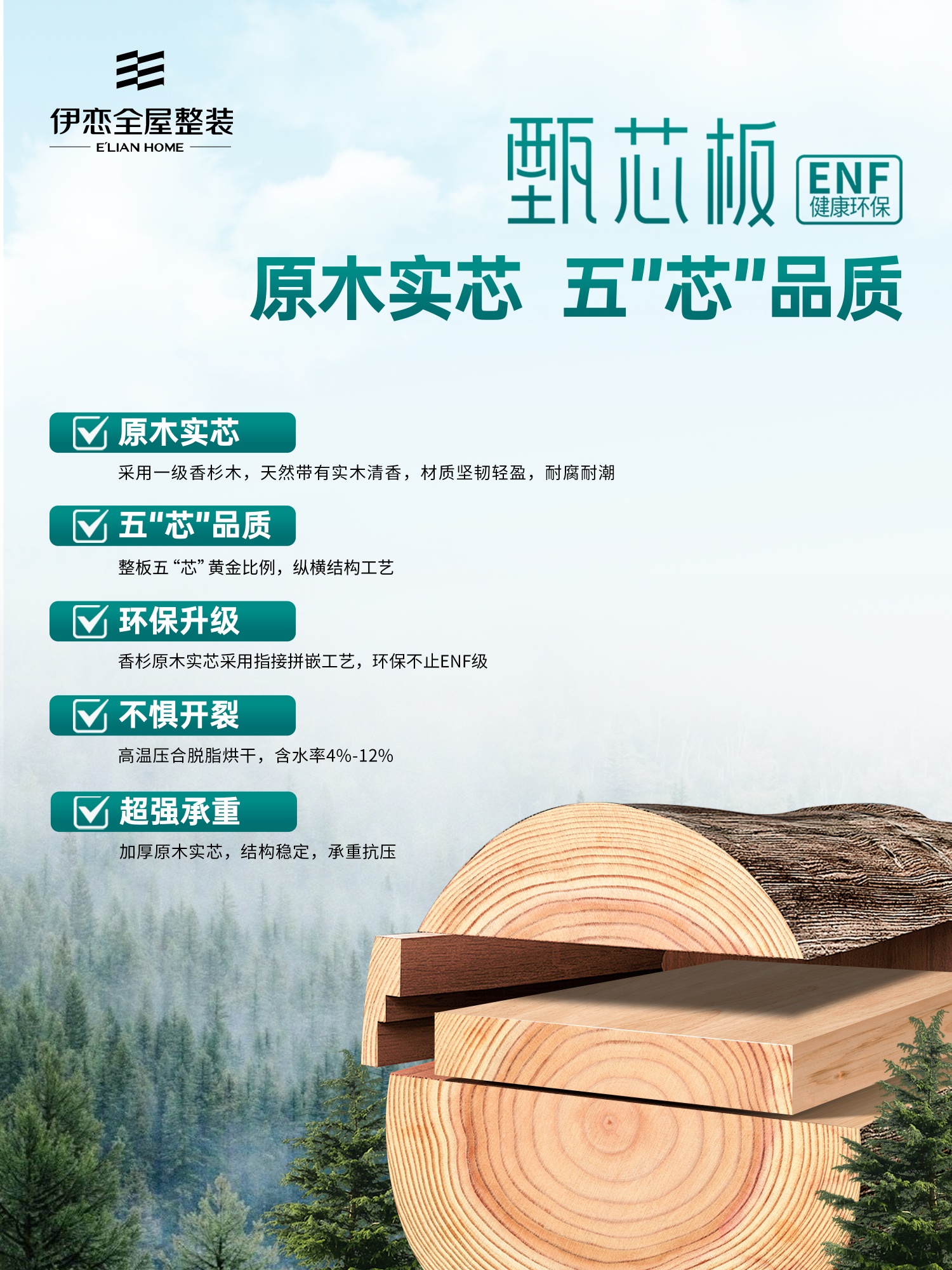 产品图/原木实芯板-甄芯板(远高于国标ENF)